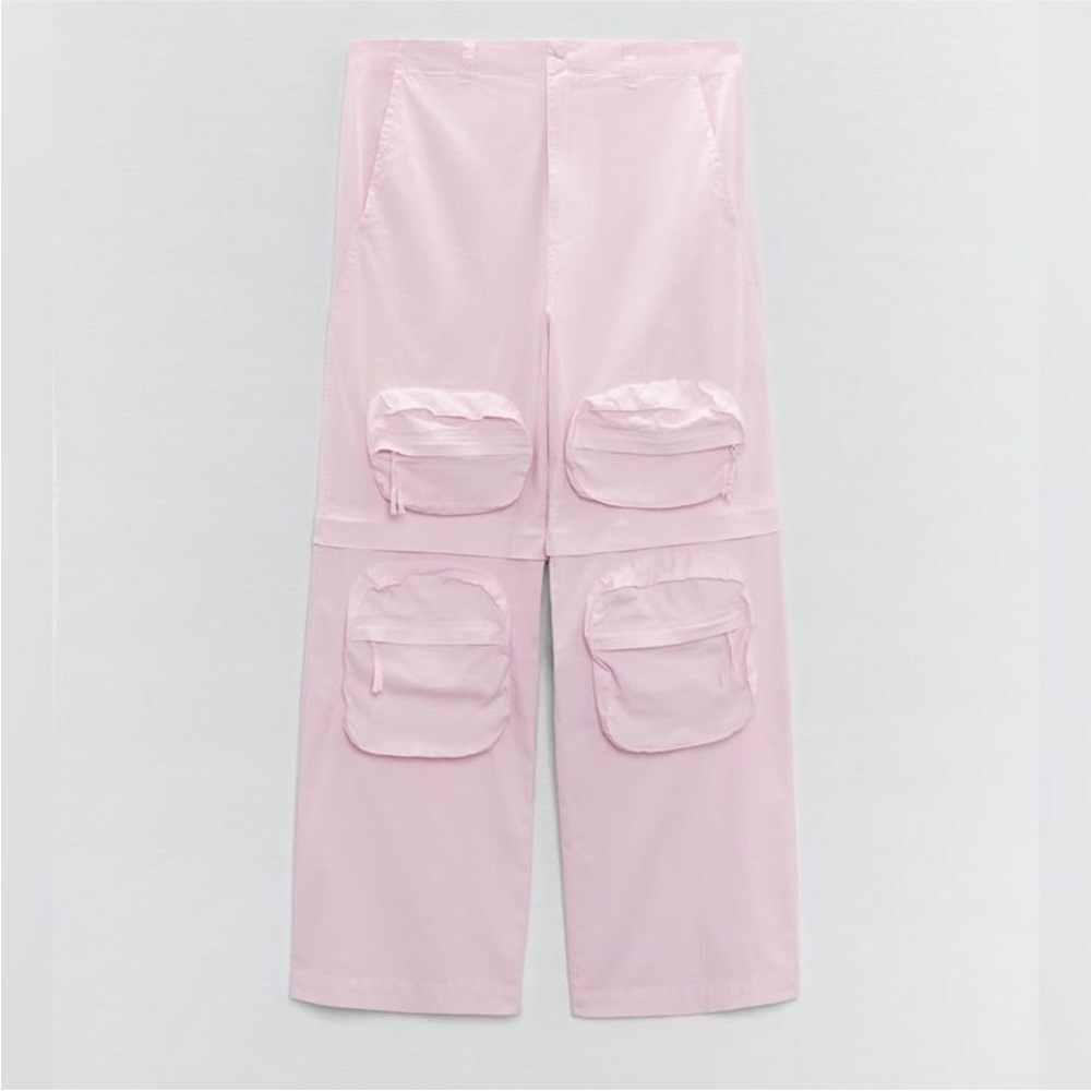 Zara Convertible Pink Cargo Pants